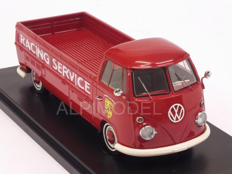 Volkswagen T1 Long PickUp Truck Porsche Racing Service 1967 (Red) - auto-cult
