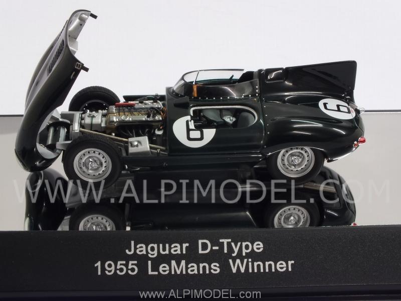 Jaguar D-Type #6 Winner Le Mans 1955 Hawthorn - Bueb (with engine details) by auto-art