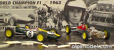 Lotus 25 car+chassis set GP Italia 1964 Jim Clark Special Limited. Edition by brumm