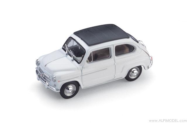 Fiat 600D Trasformabile closed 1960 (white) by brumm