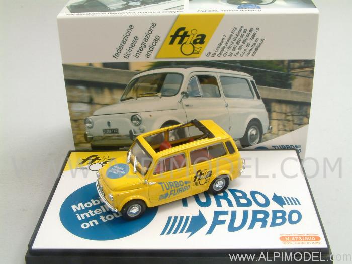 Autobianchi Giardiniera 1972 'Turbo Furbo' Limited Edition FTIA Switzerland 2010. (Yellow) by brumm