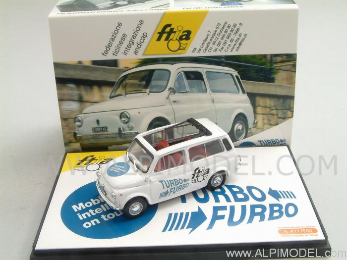 Autobianchi Giardiniera 1972 'Turbo Furbo' Limited Edition FTIA Switzerland 2010 .(White) by brumm