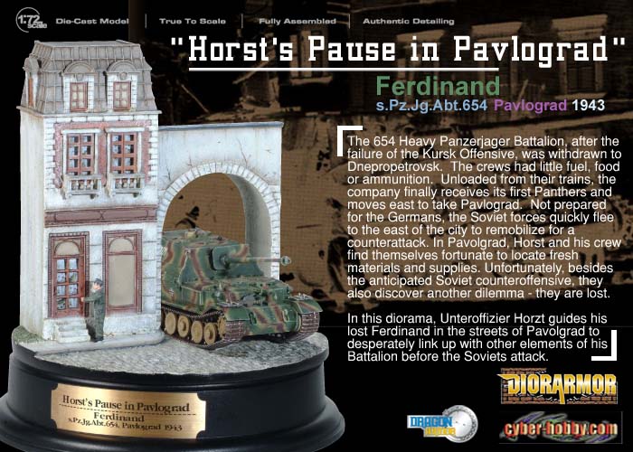 Horst's Pause In Pavlograd 1943 Ferdinand S.Pz.Jg.Abt.654 diorama by dragon-armor