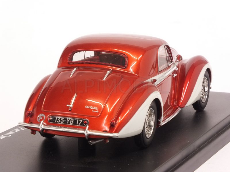 Delahaye 135M Coupe by Henri Chapron 1947 (Red Metallic/Beige) - esval