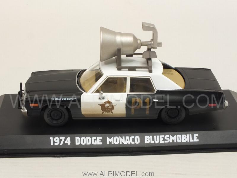 Dodge Monaco 1974 1980 Blues Brothers with horn on roof - greenlight