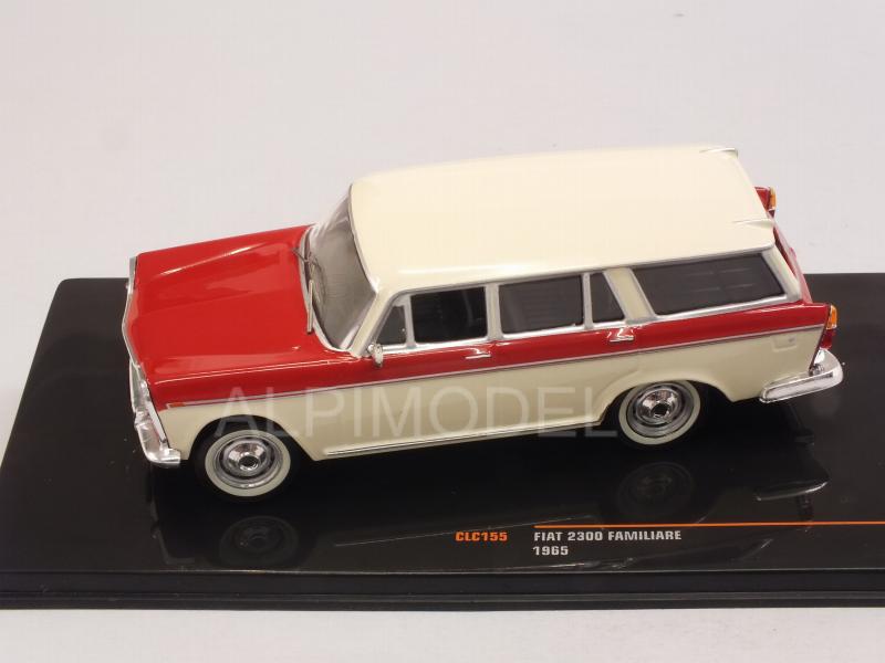 Fiat 2300 Familiare 1965 (White/Red) - ixo-models