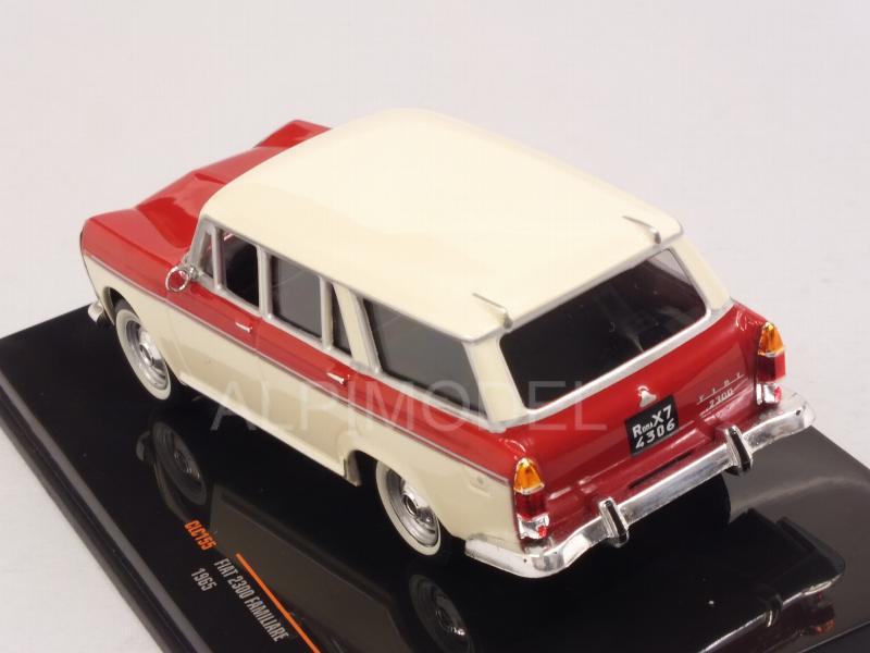 Fiat 2300 Familiare 1965 (White/Red) - ixo-models
