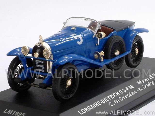Lorraine-Dietrich B 3-6 #5 Winner Le Mans 1925 De Courcelles - Rossignol by ixo-models