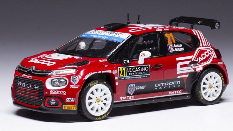 Citroen C3 WRC2 #21 Rally Monte Carlo 2023 Rossel - Dunan by ixo-models