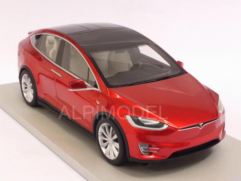 Tesla Model X  (Red Metallic) - ls-collectibles