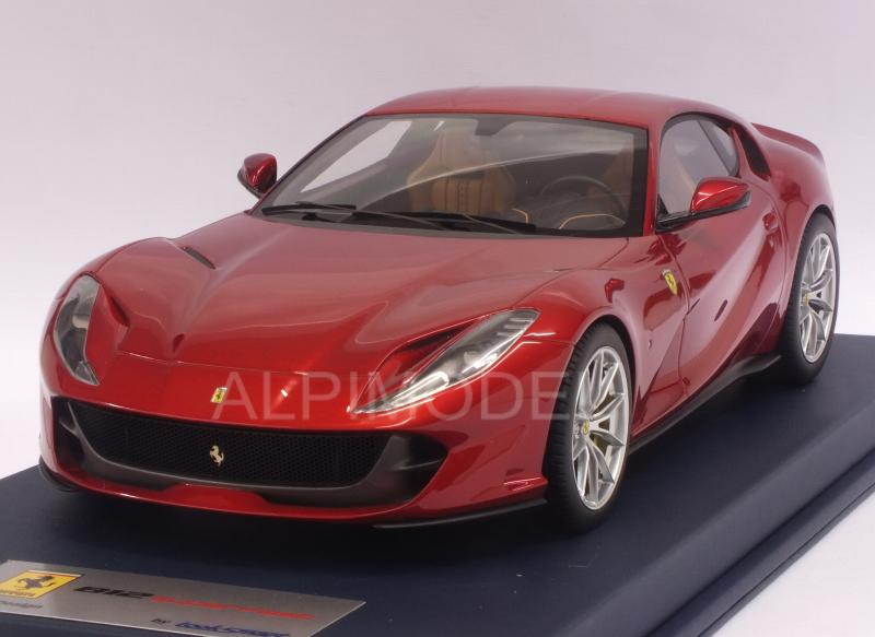 Ferrari 812 Superfast (Rosso Fuoco) with display case by looksmart
