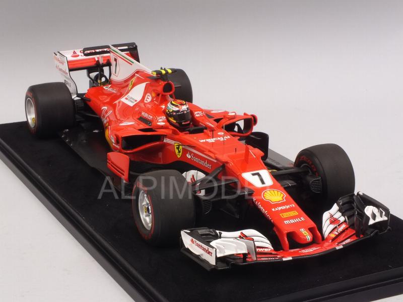 Ferrari SF70-H #5 2nd place GP Monaco 2017 Kimi Raikkonen (with display case) - looksmart