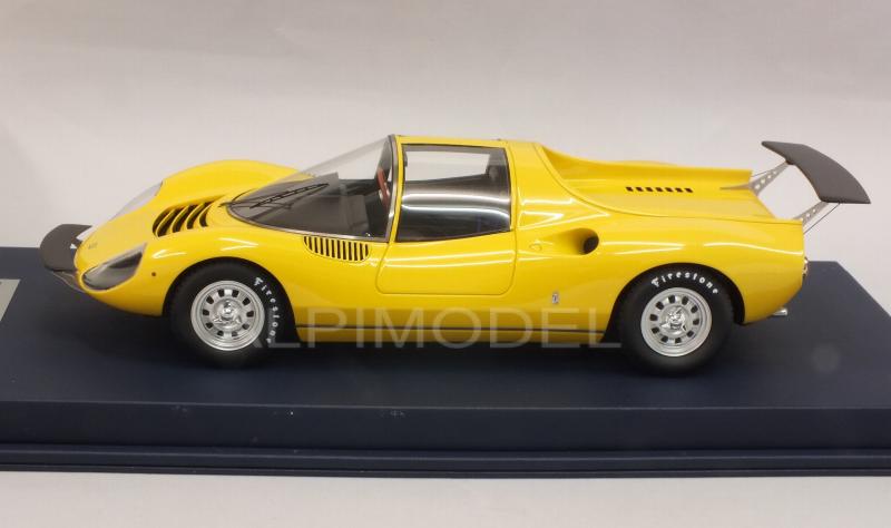 Ferrari Dino 206 Competizione Prototipo (Yellow) with display case - looksmart