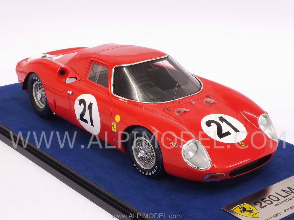 Ferrari 250 (275) LM #21 Winner Le Mans 1965 Gregory - Rindt  (with display case/con vetrinetta) - looksmart