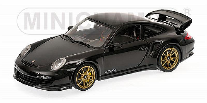 Porsche 911 997 II Gt2 Rs 2011 Black With Gold Wheels by minichamps