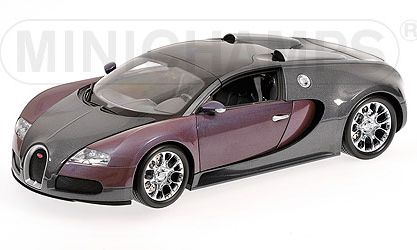 Bugatti Veyron Grand Sport 2010 Grey Metallic & Purple Metallic by minichamps