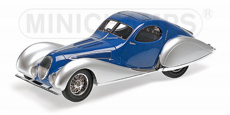 Talbot Lago T150-C-SS Coupe 1937 (Blue/Silver) by minichamps