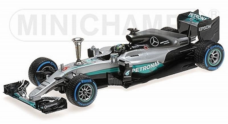 Mercedes AMG W07 Hybrid Demontration Run 2016 World Champion Nico Rosberg by minichamps