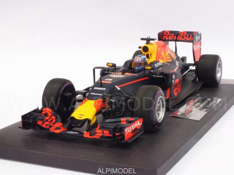 Red Bull RB12 GP Monaco 2016 Daniel Ricciardo 1st Pole Position (HQ resin) by minichamps