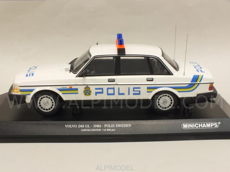 Volvo 240 GL 1986  Sweden Police - minichamps