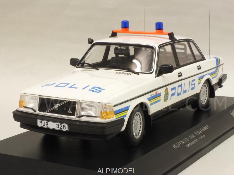 Volvo 240 GL 1986  Sweden Police by minichamps