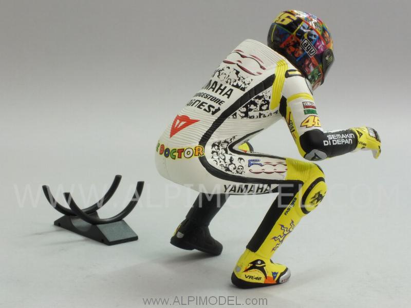 Valentino Rossi Figurine With Stand #1 Wide Laguna Seca Motogp 2010 - minichamps