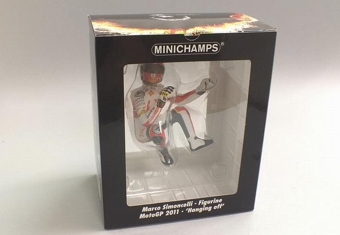 Marco Simoncelli figure 'hanging off' MotoGP 2011 - minichamps