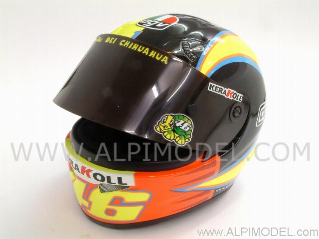 Helmet AGV VALENTINO ROSSI World Champion MotoGP 2005 (1/2 scale -  14cm) by minichamps