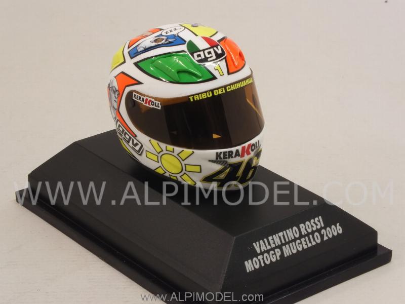 Helmet  AGV  MotoGP Mugello 2006 Valentino Rossi  (1/8 scale - 3cm) - minichamps