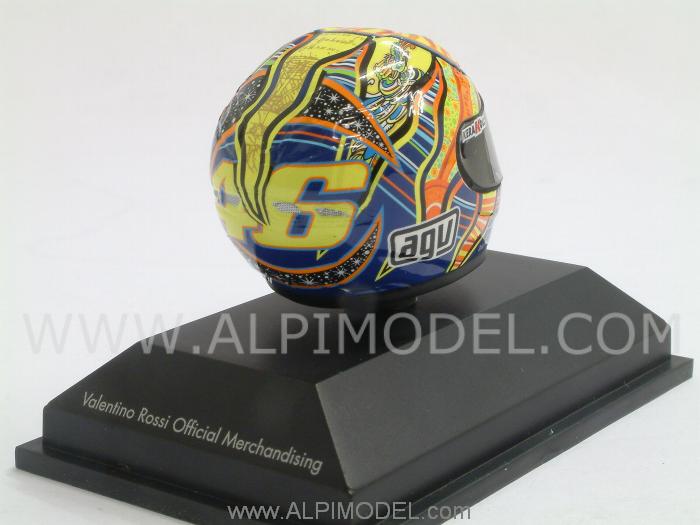 Helmet  AGV Valentino Rossi MotoGP 2008 (1/8 scale - 3cm) - minichamps
