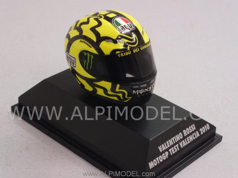 Helmet AGV MotoGP Test Valencia 2010 Valentino Rossi (1/8 scale - 3cm) - minichamps