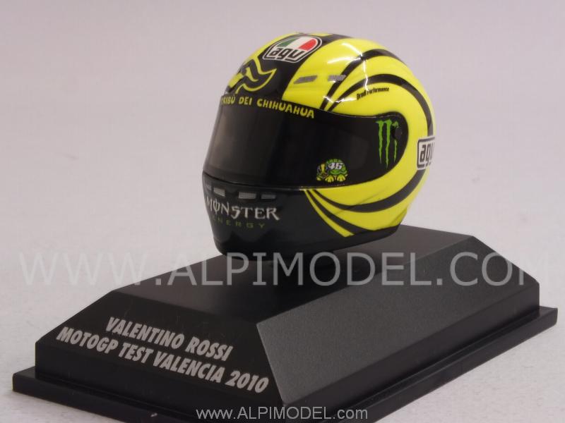 Helmet AGV MotoGP Test Valencia 2010 Valentino Rossi (1/8 scale - 3cm) by minichamps