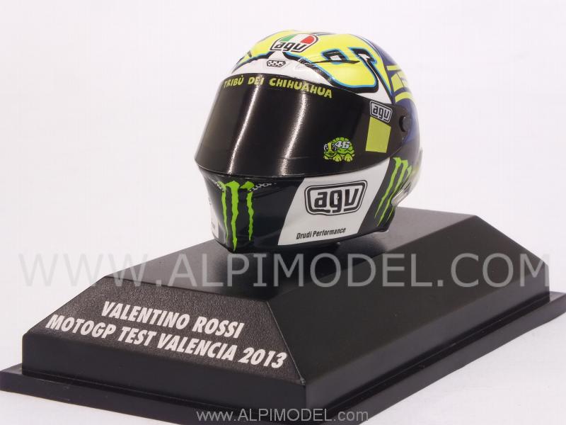 Helmet AGV  Test MotoGP Valencia 2013 Valentino Rossi (1/8 scale - 3cm) by minichamps