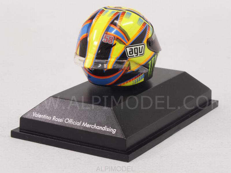 Helmet AGV MotoGP Qatar 2014 Valentino Rossi  (1/8 scale - 3cm) - minichamps