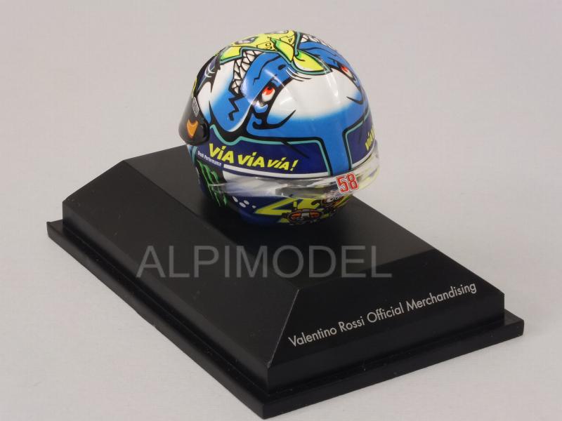 Helmet AGV MotoGP Misano 2015 Valentino Rossi (1/8 scale - 3cm) - minichamps