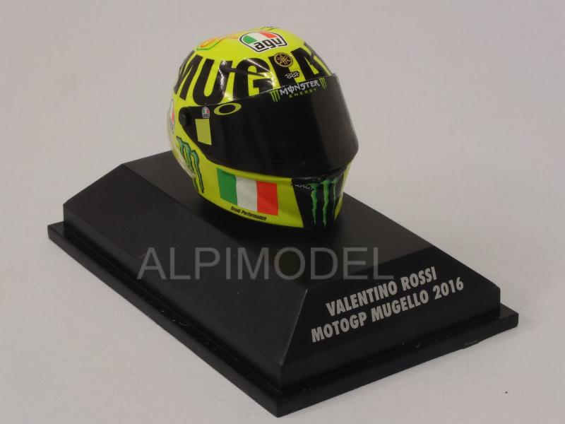 Helmet AGV MotoGP Mugello 2016 Valentino Rossi  (1/8 scale - 3cm) - minichamps