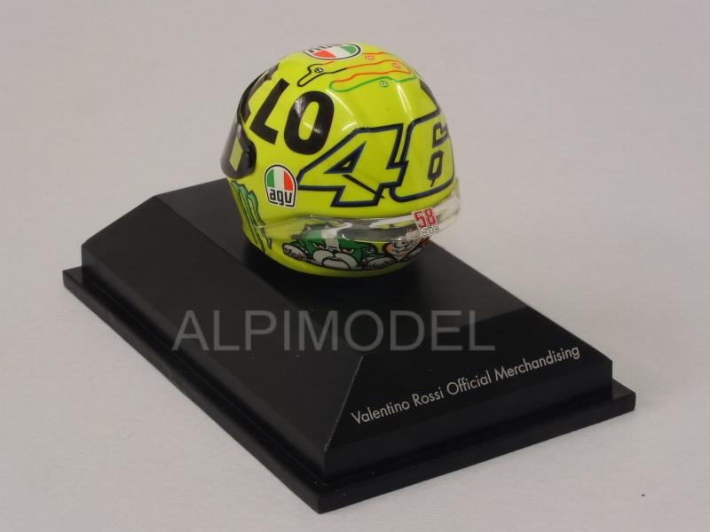 Helmet AGV MotoGP Mugello 2016 Valentino Rossi  (1/8 scale - 3cm) - minichamps