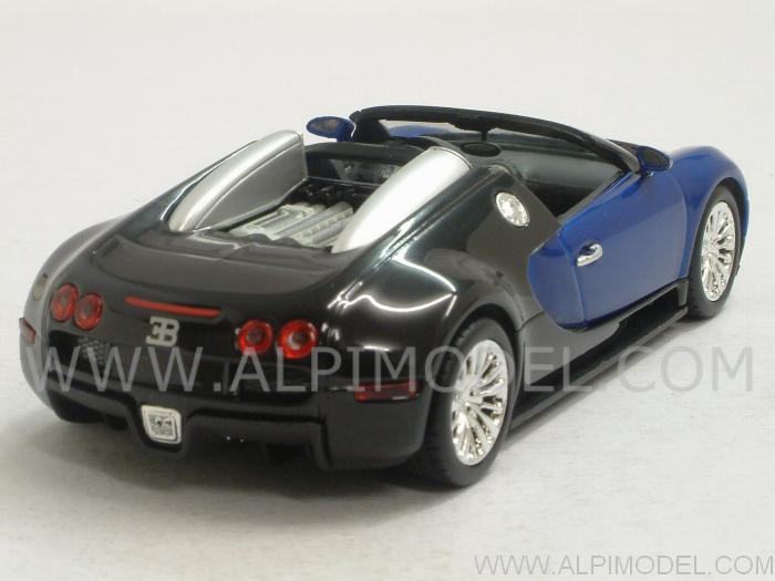 Bugatti Veyron Grand Sport 2010 (Blue Metallic/Black Metallic) - minichamps