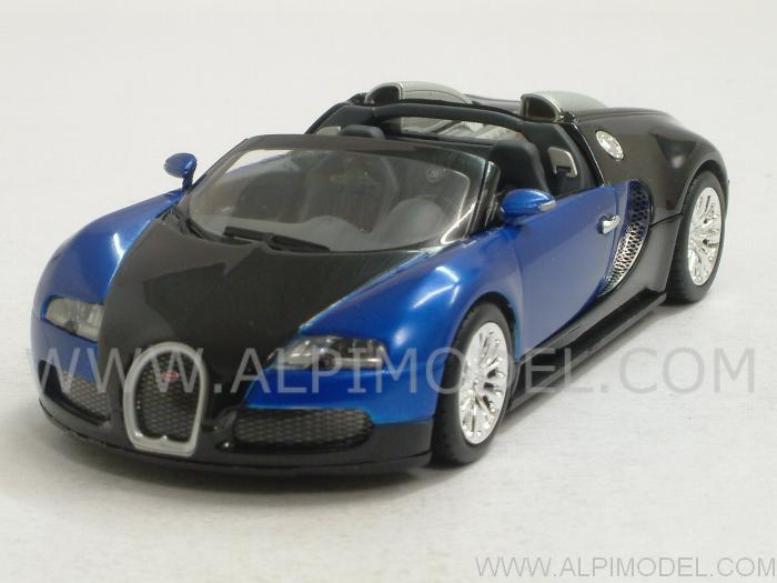 Bugatti Veyron Grand Sport 2010 (Blue Metallic/Black Metallic) by minichamps