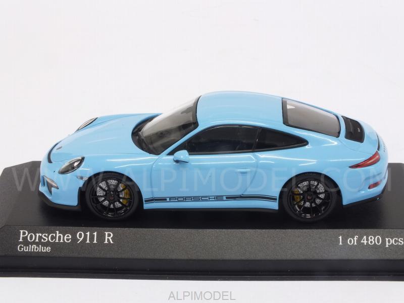 Porsche 911 R (991) 2016 (Gulf Blue) - minichamps