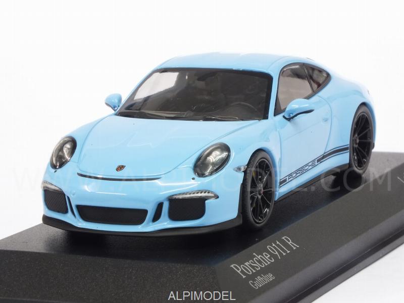 Porsche 911 R (991) 2016 (Gulf Blue) by minichamps