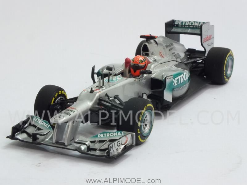Mercedes F1 W03 3rd Place European GP Valencia 2012 Michael Schumacher last podium by minichamps