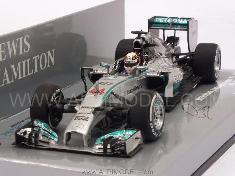 Mercedes W05 AMG Winner GP China 2014 World Champion Lewis Hamilton by minichamps