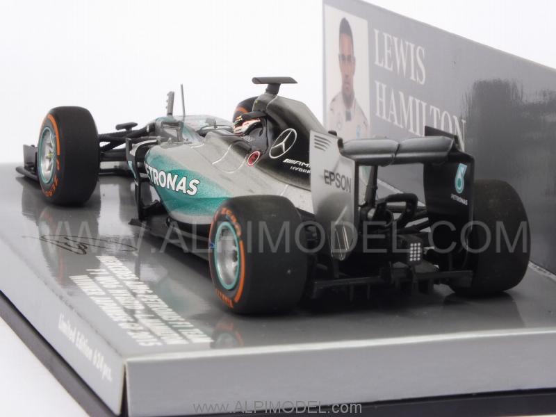 Mercedes W06 AMG Hybrid Winner GP Japan 2015 World Champion Lewis Hamilton - minichamps
