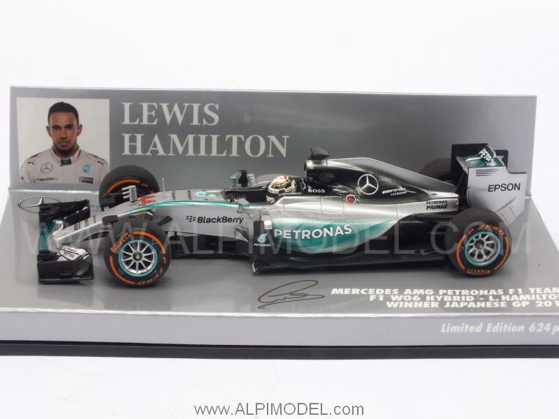 Mercedes W06 AMG Hybrid Winner GP Japan 2015 World Champion Lewis Hamilton - minichamps