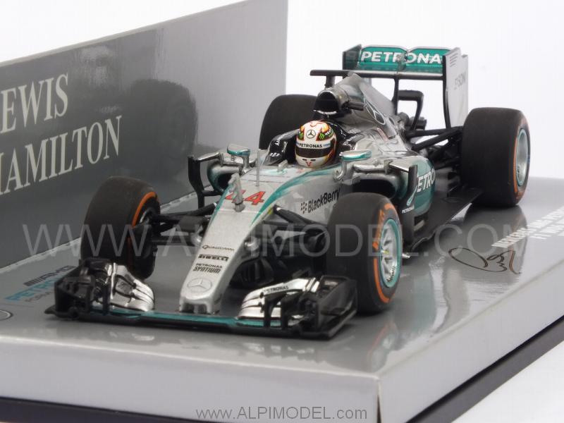 Mercedes W06 AMG Hybrid Winner GP Japan 2015 World Champion Lewis Hamilton by minichamps