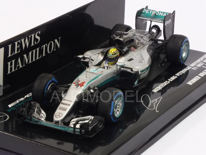 Mercedes AMG W07 Hybrid #44 Winner GP Brasil 2016 Lewis Hamilton - minichamps