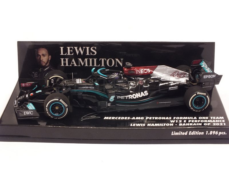 Mercedes W12 AMG #44 Winner GP Bahrain 2021 Lewis Hamilton - minichamps