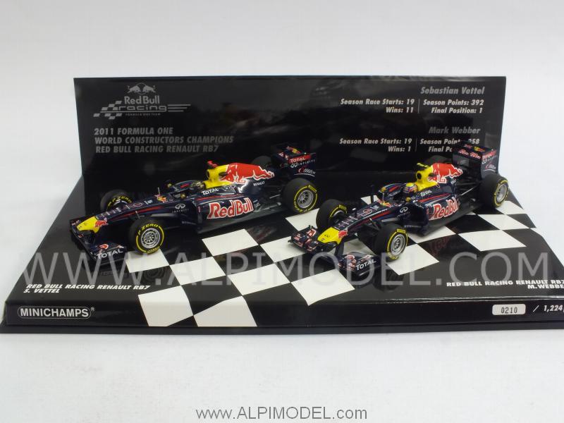 Red Bull RB7 2-car set - Constructor World Champion 2011 Sebastian Vettel - Mark Webber by minichamps