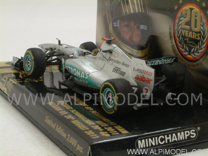 Mercedes GP W02 GP Belgium 2011 Michael Schumacher Special Edition 20th Anniversary - minichamps